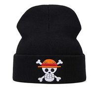 UMiCHOi One Piece Beanie Hat Anime Cap Skull Skelett Hat, Skelett Schwarz