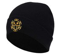 UMiCHOi One Piece Beanie Mütze Anime Cap Skull Skelett Hut, Rundes Skelett schwarz gold,