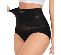 UMIPUBO Unterhosen Damen Unterwäsche Slip Hohe Taille Slips Frauen Stretch Panties Bauchweg Panty Schlüpfer Taillenslip Vollständiger Abdeckung Atmungsaktiv High Waist Women Underwear (Schwarz, L)
