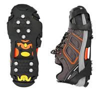 UMIUP Steigeisen für Schuhe, 10 Zähne Schuhkrallen, Anti Rutsch Schuhkralle, Eiskralle zum Spielen im Schnee mit Edelstahl Spikes für Wandern, Schnee, EIS, Trekking, Eisfischen ((S (EU 26-34))