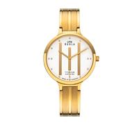 UMR RUHLA Armbanduhr, für Damen, Quarz, Titan, satiniert, Saphirglas, wasserdicht bis 3 bar - Made in Germany, Farbe:Gold