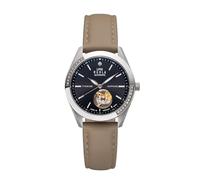 UMR RUHLA Armbanduhr, Damen, Automatik, Lederarmband, Titangehäuse, wasserdicht bis 5 bar, Farbe:Braun