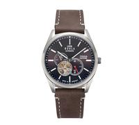 UMR RUHLA Armbanduhr, Herren, Automatik, Lederarmband, Titangehäuse, wasserdicht bis 5 bar, Farbe:Braun