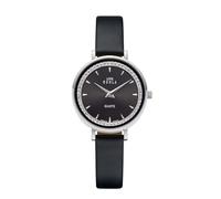UMR RUHLA Style 20692-1 - Elegante Damen Uhr mit Schmucksteinen - Quarzwerk GL22 - Ø 32 mm - Edelstahl - schwarzes Zifferblatt & Lederarmband - Elegante Damen Uhr mit Schmucksteinen - Made in Germany