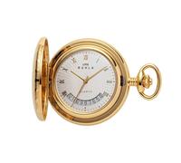 UMR RUHLA TU 8836 Taschenuhr mit Sprungdeckel, goldfarben, Ronda-Werk, Datum, mi