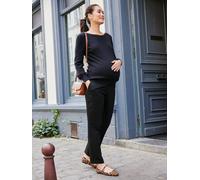 Umstands-Bundfaltenhose mit weitem Bein ENVIE DE FRAISE schwarz Gr. 34