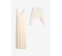 Umstands-Hochzeitskleid mit Wickeljacke und Stillfunktion (2-teiliges Set) 48/50 (XL)