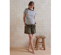 Umstands-Shorts aus Lyocell mit Einsatz am Bauch khaki Gr. 42 von Vertbaudet