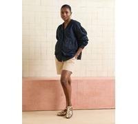 Umstands-Shorts aus Twill, Dehnbund mit Kordelzug beige Gr. 46 von Vertbaudet