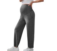 Umstandshose Damen Übergröße Gerade Bein Schwangerschaftshose Hohe Taille Überbauchbund Stoffhose Umstandsmode Stretch Bequem Freizeithose Elegant Businesshose Stillhose