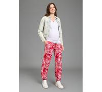 Umstandshose NEUN MONATE "Haremshose für Schwangerschaft und Stillzeit", Damen, Gr. 40/42, N-Gr, rot geblümt, Jersey, Obermaterial: 95% Viskose, 5% Elasthan, bedruckt, Basic, bequem lang, Hosen, in be