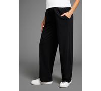 Umstandshose NEUN MONATE "Weiche Jersey-Hose", Damen, Gr. 36/38, N-Gr, schwarz, Jersey, Obermaterial: 95% Baumwolle, 5% Elasthan, unifarben, Basic, bequem lang, Hosen, Jersey-Hose für Schwangerschaft 