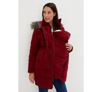 Umstandsjacke BONPRIX "3-in-1 warm wattierte Umstands- und Tragejacke", Damen, Gr. 36, rot (kastanienrot), Steppware, Obermaterial: 100% Polyester. Futter: 100% Polyester. Ärmelfutter: 100% Polyester,
