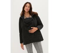 Umstandsjacke BONPRIX, Damen, Gr. 52, schwarz, Obermaterial: 100% Polyester. Futter: 100% Polyester. Wattierung: 100% Polyester, unifarben, lässig geschnitten, Jacken, 3-in-1 Funktion, regen- und wind