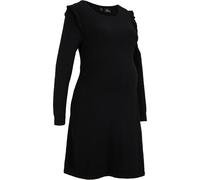 Umstandskleid BONPRIX "Umstandskleid aus weichem Strick", Damen, Gr. 52/54 (XXL), N-Gr, schwarz, Obermaterial: 70% Baumwolle, 30% Polyamid, Kleider Umstandskleid, für Schwangerschaft, aus weichem Stri
