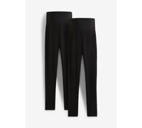 Umstandsleggings BONPRIX, Damen, Gr. 56/58 (XXXL), N-Gr, schwarz, schwarz, Jersey, Obermaterial: 95% Baumwolle, 5% Elasthan, skinny fit, Hosen, aus Baumwollmix mit Elasthan, mit breitem Jerseybund, Sk