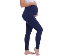 Umstandsleggings Baumwolle Umstandsmode Leggings High Waist Yogahose Stretch Freizeithose Lang Schlafanzug Jogginghose Bequeme(Marineblau,S)
