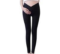 Umstandsmode Herbst Bequeme Schwarz Sport High Waist Umstandsmode Schwangerschaftshose Herbst Blickdicht Stretch Länge Umstandsleggings Leggings Weich mit Taschen Umstandshose Jogginghose