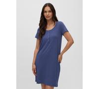 Umstandsnachthemd MAMALICIOUS "MLMIRA SOLID JRS NIGHTGOWN 2F A. E. NOOS", Damen, Gr. M, N-Gr, Kurzarm, Jersey, blau (blau indigo), Jersey, Obermaterial: 100% Baumwolle, unifarben, regular fit kniefrei