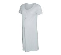 Umstandsnachthemd MAMALICIOUS "MLMIRA SOLID JRS NIGHTGOWN 2F A. E. NOOS", Damen, Gr. XL, N-Gr, heather, Jersey, Obermaterial: 100% Baumwolle, unifarben, regular fit kniefrei, Rundhals, Kleider Umstand