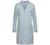 Umstandsnachthemd VIVANCE DREAMS, Damen, Gr. 36/38, N-Gr, blau (hellblau, gemustert), Single Jersey, Obermaterial: 95% Viskose, 5% Elasthan, gemustert, bequem kurz, V-Ausschnitt, eingesetzt Manschette
