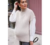 Umstandspullover mit abnehmbaren Ärmeln, Pullunder ENVIE DE FRAISE beige Gr. 40/42