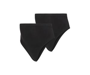 Umstandsslip MAMALICIOUS "MLHEAL COTTON G-STRING 2-P A. NOOS", Damen, Gr. M, 2 Stk., schwarz (schwarz pack:schwarz), Jersey, Obermaterial: 79% Baumwolle, 15% Polyamid, 6% Elasthan, unifarben, Unterhos