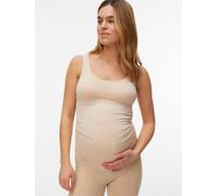 Umstandstop MAMALICIOUS "MLHEAL TANK TOP NOOS A.", Damen, mellow buff, Jersey, Obermaterial: 74% Nylon, 21% Polyamid, 5% Elasthan, unifarben, sehr figurbetont normal, tiefer Rundhals, Tops Umstandstop