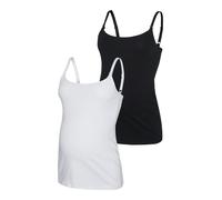 Mamalicious Umstands- & Still-Top Kerrie – 2er-Pack, ärmellos, Weiß/Schwarz, Gr. S