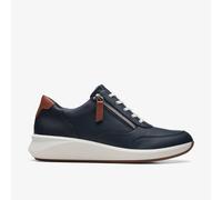 Clarks Damen Un Rio Zip Sneaker, Navy Combi, 39.5 EU