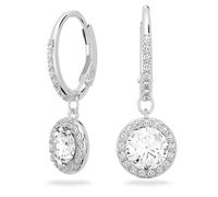 Una Angelic Drop-Ohrhänger, Rundschliff, Weiß, Rhodiniert OS