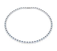Una Angelic Halskette, Rundschliff, Blau, Rhodiniert OS
