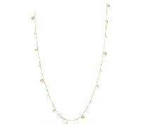 Una Angelic lange Halskette, Kristallperle, Rundschliff, Weiß, 18K Goldbeschichtet OS