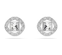 Una Angelic Ohrstecker, Kissenschliff, Weiß, Rhodiniert OS