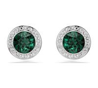 Una Angelic Ohrstecker, Rundschliff, Grün, Rhodiniert OS