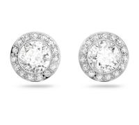 Una Angelic Ohrstecker, Rundschliff, Weiß, Rhodiniert OS