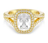 Una Angelic Ring, Kissenschliff, Weiß, 18K goldbeschichtet 58