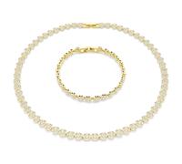 Una Angelic Set, Rundschliff, Weiß, 18K Goldbeschichtet OS