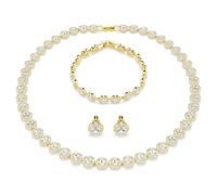 Una Angelic Set, Set (3), Rundschliff, Weiß, 18K Goldbeschichtet OS