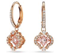 Una Drop-Ohrhänger, Glücksklee, Rosa, Roségold-Legierungsschicht OS