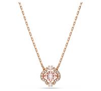 Una Halskette, Glücksklee, Rosa, 18K Roségoldbeschichtet OS
