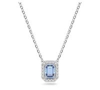 Una Halskette, Oktagon-Schliff, Blau, Rhodiniert OS