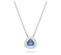 Una Halskette, Trilliant-Schliff, Blau, Rhodiniert OS