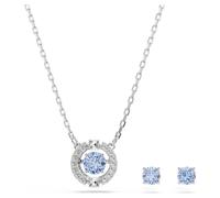 Una Set, Rundschliff, Blau, Rhodiniert OS