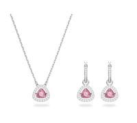 Una Set, Trilliant-Schliff, Rosa, Rhodiniert OS