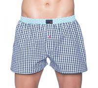 Unabux Boxershorts Blau Kariert