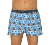 Unabux Boxershorts Blau mit Motiv