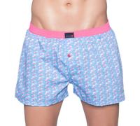 Unabux Boxershorts Hellblau mit Motiv