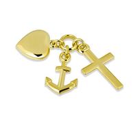 unbekannt Anhänger Gelbgold 333 Gold 8k Glaube Liebe Hoffnung Anker Herz Kettenanhänger Ketten Goldschmuck