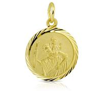 unbekannt Anhänger Gelbgold 585 Gold 14k Schutzpatron Christopherus Kettenanhänger Ketten Geschenk zum neuen Auto Anhaenger mit Gravur Goldschmuck